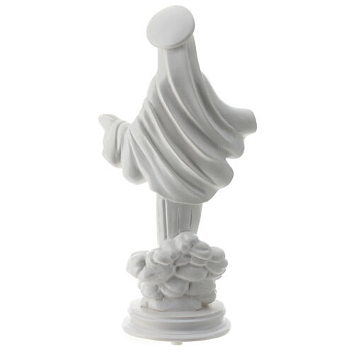 Our Lady of Medjugorje, white marble dust, 27cm, OUTDOOR 5