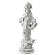 Our Lady of Medjugorje, white marble dust, 27cm, OUTDOOR s3