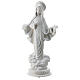Virgen de Medjugorje polvo de mármol blanco 30 cm EXTERIOR s1