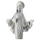 Virgen de Medjugorje polvo de mármol blanco 30 cm EXTERIOR s2