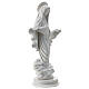 Virgen de Medjugorje polvo de mármol blanco 30 cm EXTERIOR s4