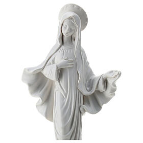 Madonna di Medjugorje polvere di marmo bianco 30 cm ESTERNO