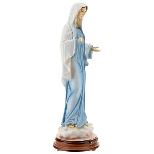 Virgen de Medjugorje 30 cm polvo de mármol pintada EXTERIOR 4