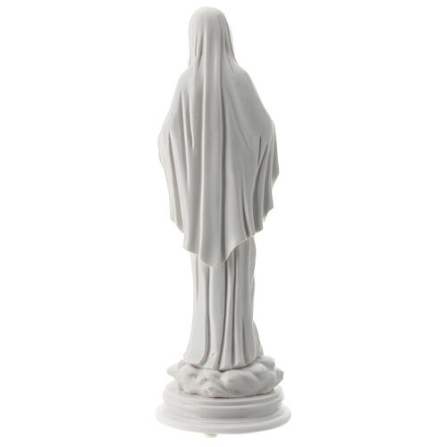 Virgen de Medjugorje blanco polvo de mármol 30 cm EXTERIOR 5
