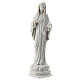 Imagem Nossa Senhora de Medjugorje Rainha da Paz pó de mármore branco 27x9 cm PARA EXTERIOR s1