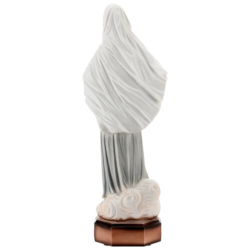 Madonna di Medjugorje veste grigia polvere di marmo 30 cm ESTERNO 5