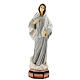 Madonna di Medjugorje veste grigia polvere di marmo 30 cm ESTERNO s1