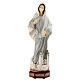 Our Lady of Medjugorje with church, grey dress and floaty veil, marble dust, 30 cm, OUTDOOR s1