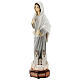 Our Lady of Medjugorje with church, grey dress and floaty veil, marble dust, 30 cm, OUTDOOR s4
