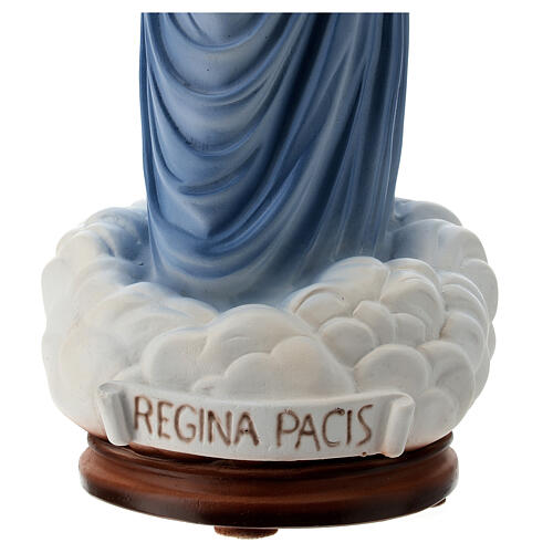 Imagem Nossa Senhora de Medjugorje Regina Pacis pó de mármore pintado 38x15,5 cm PARA EXTERIOR 5