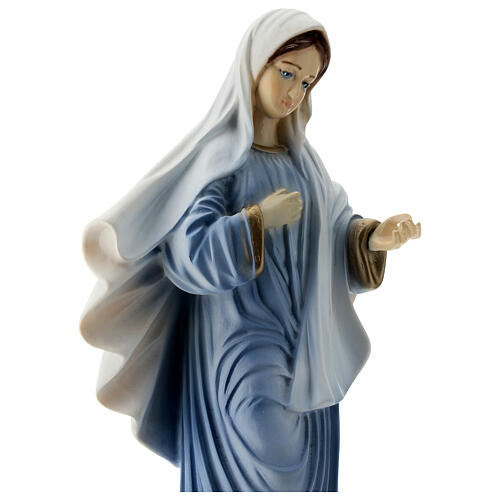 Lady of Medjugorje statue reconstituted marble Regina Pacis 40 cm painted OUTDOORS 2