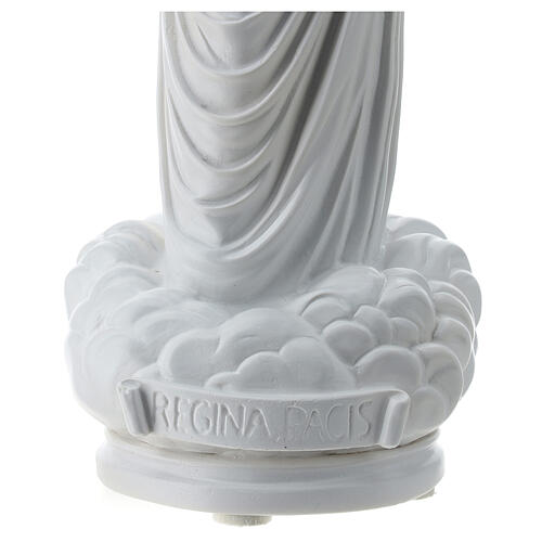 Our Lady of Medjugorje Regina Pacis, white marble dust, 40 cm, OUTDOOR 6
