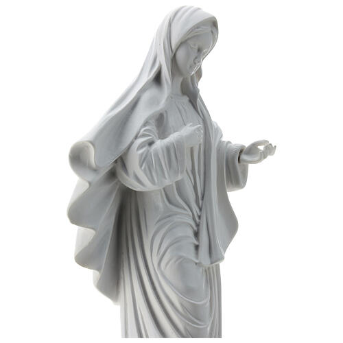Madonna Medjugorje polvere marmo Regina Pacis bianco 40 cm ESTERNO 2