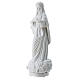 Madonna Medjugorje polvere marmo Regina Pacis bianco 40 cm ESTERNO s3