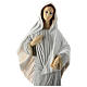 Virgen de Medjugorje vestido gris polvo mármol 40 cm pintada EXTERIOR s2