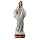 Madonna di Medjugorje veste grigia polvere marmo 40 cm ESTERNO s1
