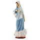 Imagem Nossa Senhora de Medjugorje túnica azul clara e nuvem pó de mármore pintado à mão 19x8,5 cm s3