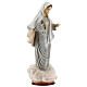 Imagem Nossa Senhora de Medjugorje túnica cinzenta e nuvem pó de mármore pintado à mão 19x8,5 cm s4