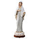 Our Lady of Medjugorje with grey dress, painted marble dust, 40 cm, OUTDOOR s1