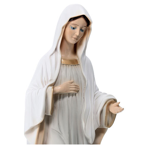 Blessed Mother Medjugorje statue grey robes marble 40 cm OUTDOORS 2