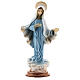Statuette Notre-Dame de Medjugorje poudre de marbre robe bleue 15 cm s1