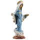 Imagem Nossa Senhora de Medjugorje túnica azul e auréola pó de mármore pintado à mão 14,5x7,5 cm s4
