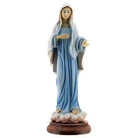 Virgen de Medjugorje azul polvo de mármol 18 cm