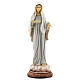 Virgen de Medjugorje 18 cm detalles dorados polvo de mármol s1