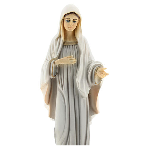 Our Lady of Medjugorje 18 cm gold detail reconstituted marble 2