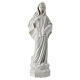Virgen de Medjugorje polvo de mármol 30 cm blanco EXTERIOR s1