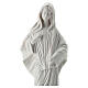 Madonna di Medjugorje polvere di marmo 30 cm bianco ESTERNO s2
