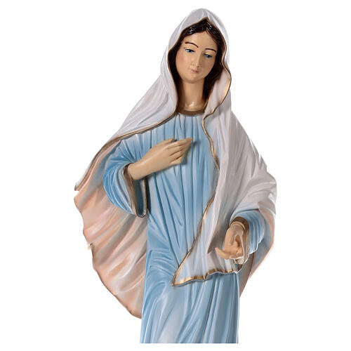 Lady of Medjugorje statue reconstituted marble painted church 100 cm OUTDOORS 2