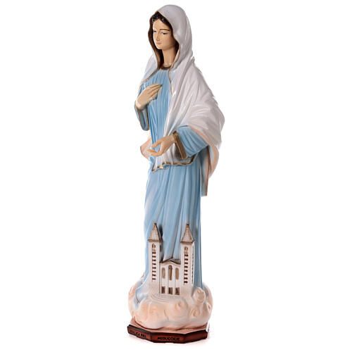 Lady of Medjugorje statue reconstituted marble painted church 100 cm OUTDOORS 4