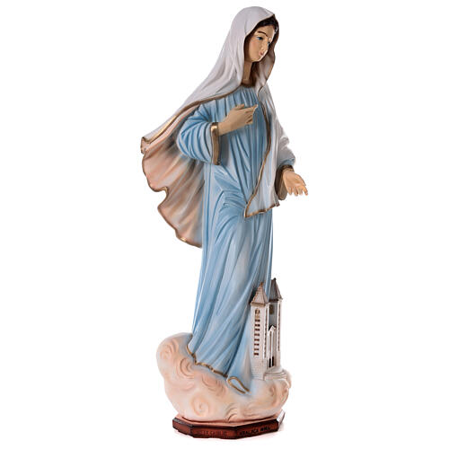 Lady of Medjugorje statue reconstituted marble painted church 100 cm OUTDOORS 6
