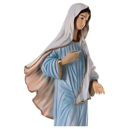 Lady of Medjugorje statue reconstituted marble painted church 100 cm OUTDOORS 7