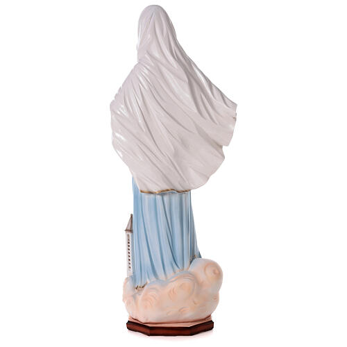 Lady of Medjugorje statue reconstituted marble painted church 100 cm OUTDOORS 8