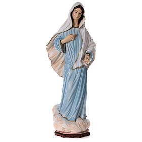 Our Lady of Medjugorje painted statue, marble dust, 90 cm, OUTDOOR