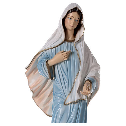 Our Lady of Medjugorje painted statue, marble dust, 90 cm, OUTDOOR 2