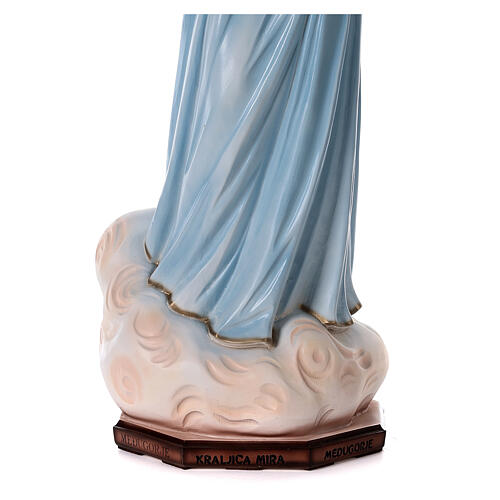 Our Lady of Medjugorje painted statue, marble dust, 90 cm, OUTDOOR 4