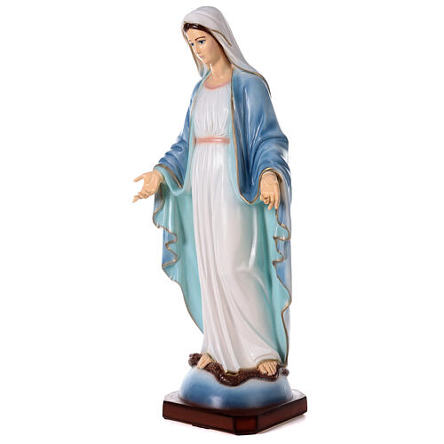Our Lady of the Miraculous Medal, painted marble dust, 110 cm, OUTDOOR 3