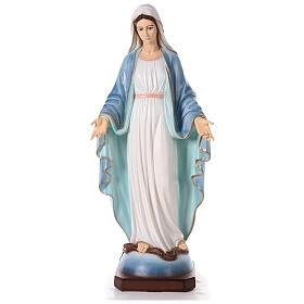 Our lady of Grace in painted reconstituted marble 43 inc, OUTDOOR