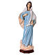 Imagem Nossa Senhora de Medjugorje túnica azul clara pó de mármore pintado 121,5 cm PARA EXTERIOR s1