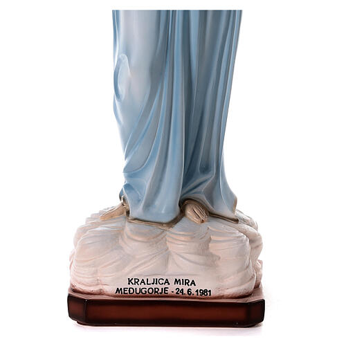 Our Lady of Medjugorje marble dust statue, light blue dress, 80 cm, OUTDOOR 4