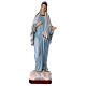 Imagem Nossa Senhora de Medjugorje túnica azul clara pó de mármore pintado 81,5x30 cm PARA EXTERIOR s1