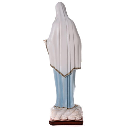 Our Lady of Medjugorje statue blue tunic painted reconstituted marble 82 cm FOR OUTDOORS 7