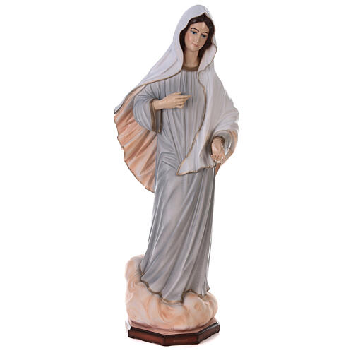 Imagem Nossa Senhora de Medjugorje Rainha da Paz pó de mármore pintado 153 cm PARA EXTERIOR 1