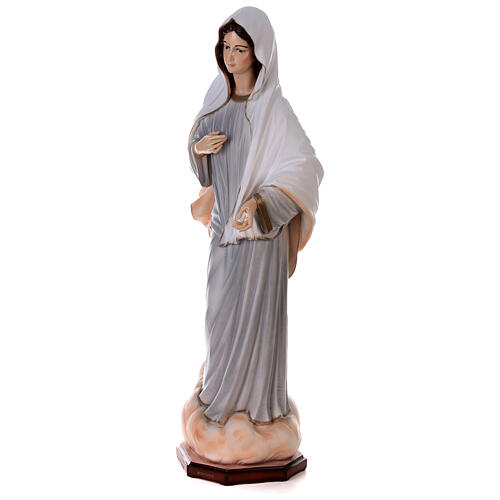 Imagem Nossa Senhora de Medjugorje Rainha da Paz pó de mármore pintado 153 cm PARA EXTERIOR 4