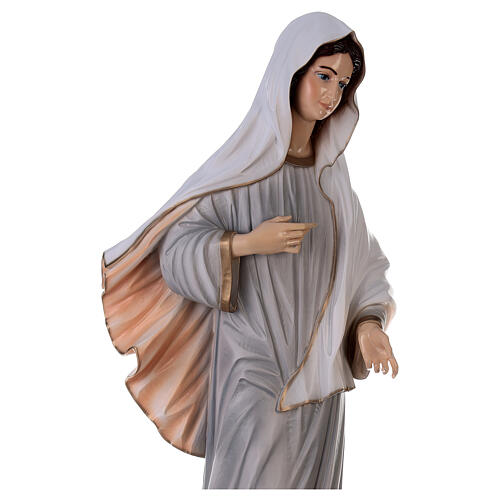Imagem Nossa Senhora de Medjugorje Rainha da Paz pó de mármore pintado 153 cm PARA EXTERIOR 8
