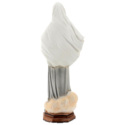 Virgen Medjugorje vestido gris polvo de mármol 60 cm EXTERIOR 6