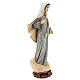 Statue of Lady of Medjugorje grey tunic reconstituted marble 60 cm OUTDOORS s4